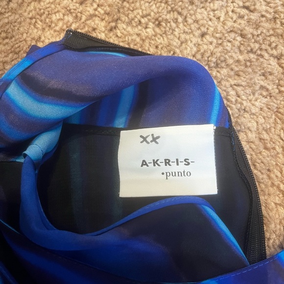 Akris Punto Blue Planet Print Sleeveless MidiDress Size US 4 - Picture 5 of 7